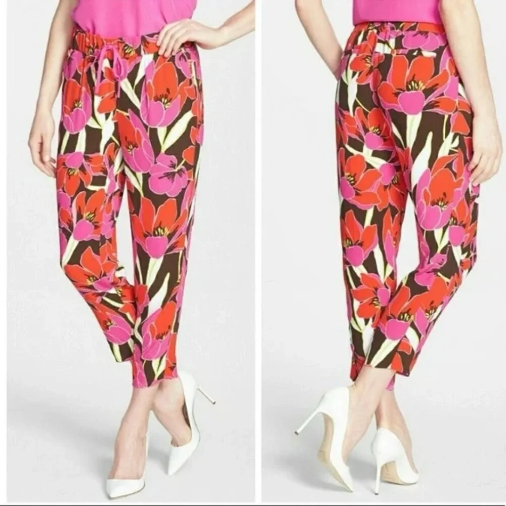 NWT Kate Spade Floral Women's Tropical Hutton Rio de Janeiro Lounge Pants Sz. 6